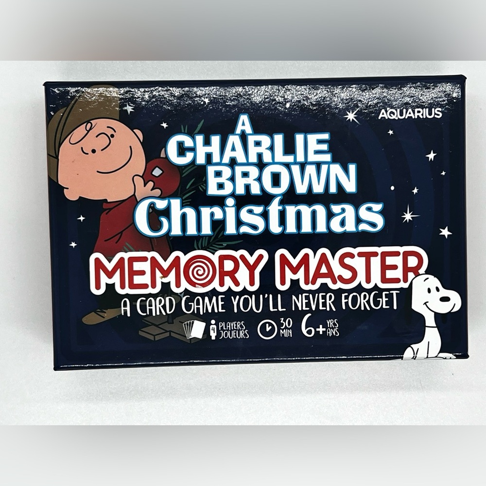 Charlie Brown Christmas Memory Master Card Game - Blue